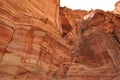 Jordan. Rocks. The road to the ancient city Petre.