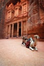Jordan: Treasury in Petra Royalty Free Stock Photo