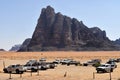 Jordan, Wadi Rum with Seven Pillars rock