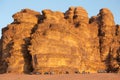 Jordan, Wadi Rum People waiting for sunset