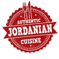 Jordanian cuisine grunge rubber stamp