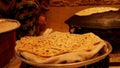 Jordanian Flatbread or Shrak Bread, Naan. Royalty Free Stock Photo