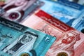 Jordanian Dinar currency money bills. JOD currency banknotes in stack Royalty Free Stock Photo