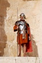Jordanian man dresses as Roman soldier Royalty Free Stock Photo