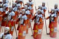 Jordanian man dresses as Roman soldier Royalty Free Stock Photo