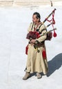 Jordanian man playing bagpipes