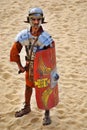 Jordanian men dress as Roman soldier Royalty Free Stock Photo