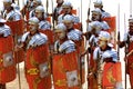 Jordanian men dress as Roman soldier Royalty Free Stock Photo