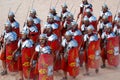 Jordanian men dress as Roman soldier Royalty Free Stock Photo