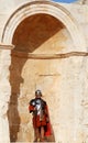 Jordanian men dress as Roman soldier Royalty Free Stock Photo