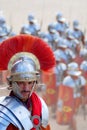 Jordanian men dress as Roman warrior soldiers and