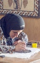 Jordanian woman working