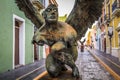 Wings of the City by Jorge MarÃÂ­n, Sculpture Exhibit in the streets of Campeche, Campeche, Mexico Royalty Free Stock Photo