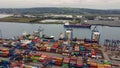 JORK RULER and BG RUBY unloading Containers by Crane working Container Terminals Belfast Dockyard Northern Ireland