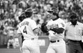 Jose Canseco and Carney Lansford of the Oakland Athletics