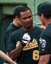 Jose Guillen, Oakland A's outfielder. Royalty Free Stock Photo