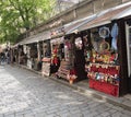 Market in the Josefov or jewish area in Prague in the Czech Republic