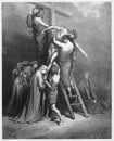 Joseph brings Jesus down from the cross