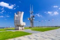 Joseph Conrad monument in Gdynia at Baltic Sea Royalty Free Stock Photo