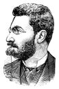 Joseph Pulitzer, vintage illustration