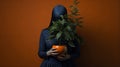 Hidden Beneath: Conceptual Portraiture With Dark Orange And Dark Navy