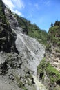 JOSHIMATH, INDIA - AUG 3 : Roads leading to Joshimath are affected by landslides on August 3, 2012 in Joshimath, Uttrakhand, India