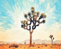 a Joshua Tree a Joshua Tree - joshua tree tree generative tree generative joshua background design