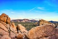 Joshua Tree National Park Landscape at Sunset, California Royalty Free Stock Photo