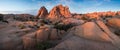 Joshua Tree National Park, Mojave Desert, California, USA. Jumbo rocks at sunset. Beautiful landscape background. Royalty Free Stock Photo