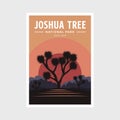 Joshua Tree National Park poster vector design Royalty Free Stock Photo