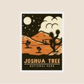 joshua tree national park print poster vintage vector symbol illustration design Royalty Free Stock Photo