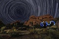 Joshua Tree National Park Star Trails Royalty Free Stock Photo