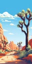 Spectacular Desert Landscape Poster Art With Meticulous Detailing