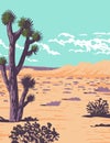 Joshua Tree in Tule Springs Fossil Beds National Monument near Las Vegas Clark County Nevada WPA Poster Art