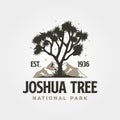 joshua tree vintage logo travel vector symbol illustration design Royalty Free Stock Photo