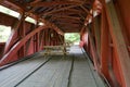 Josiah Hess covered bridge interior Royalty Free Stock Photo