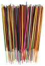 Colorful group of incense sticks Royalty Free Stock Photo