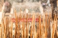 Blessings of Incense: Chinese New Year at the Vintage Temple Courtyard Royalty Free Stock Photo