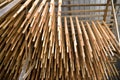 Joss sticks drying in factory Royalty Free Stock Photo