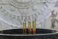Joss sticks in front of temple Royalty Free Stock Photo