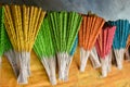 Joss sticks or incense sticks at Bang Kachao Royalty Free Stock Photo