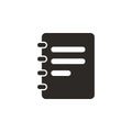 Jotter, notebook icon - Vector. Simple element illustration from UI concept. Jotter, notebook icon - Vector. Infographic concept