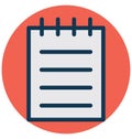 Jotter, notebook Isolated Vector Icon that can easily Modify or edit