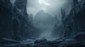 Jotunheim Realm of the Giants Of The Fantasy Norse Mythology And Viking Mythology. Generative AI