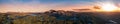 Jotunheimen mountain range at Sunset Beautiful Norway Landscape Aerial Panorama