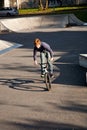 Joung red haired boy jumps with his Royalty Free Stock Photo