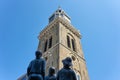 Low view on the Jouster Toren in Joure