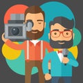 Jourmalist and news reporter Royalty Free Stock Photo