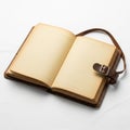 The journal is laid flat with the strap extending outward to Royalty Free Stock Photo