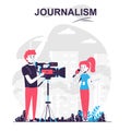 Journalism isolated cartoon concept.